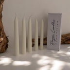 Thin Taper Dining Candles Set | 3/5 Pack Soy Beeswax Migraine - Safe | Elegant Dinner 120g - 200g - Bergam Candles